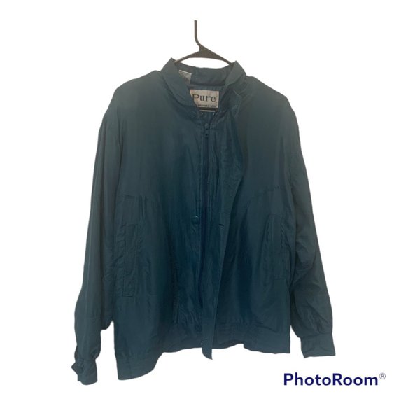Vintage Pure 100% Washable Silk Bomber Jacket Women’s Medium - Picture 1 of 10